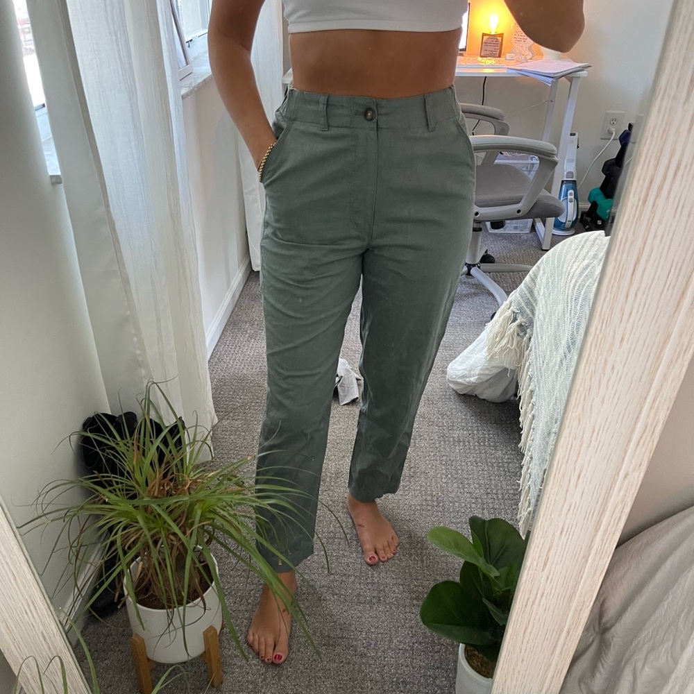 Uniqlo Green Linen Pant (never worn)